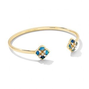 Kendra Scott Dira Stone Gold Plated Cuff Bracelet in Blue Mix New With Tags NWT